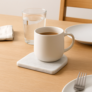 AG Elements Elegant Arch Shaped <b>Marble</b> <b>Coaster</b> Set Handcrafted Stone Drink <b>Coasters</b> 10mm Thick Heat Resistant for Home Dining - Product Image 2