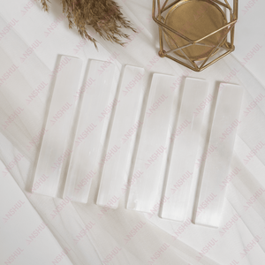 Cristal Pulido de Selenita de Alta Calidad, 6 Pulgadas, Forma Rectangular, para Meditación y Carga, Marca Anshul Impex - Product Image 3