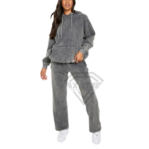 ชุดวอร์มสตรีทแวร์ดีไซน์ใหม่แบบสั่งทำพิเศษ ไซส์ใหญ่ ขายส่ง ล้างสีแบบแอซิดวอช ชุดวอร์มผู้หญิง ไซส์พลัส ชุดวอร์มครอป - Product Image 6