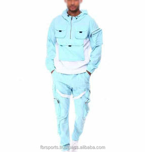 ชุดวอร์มสองชิ้นผ้าฟลีซ100% ได้ทั้งชายและหญิงชุดเทรนนิ่งผ้าโพลีเอสเตอร์ทรงสลิมฟิต - Product Image 1