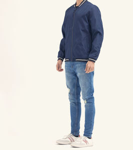 Veste coupe-vent ample et décontractée pour hommes, veste de printemps imperméable à capuche avec logo personnalisé, col montant, dernière conception, veste universitaire brodée - Product Image 3