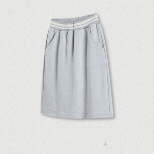 Falda de mezclilla de algodón negro sólido estilo imperio para mujer, pantalones informales con diseño de ombligo, transpirable y caliente para primavera - Product Image 5