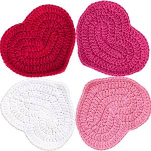 Venta al por Mayor de Posavasos de Corazón Coloridos de Ganchillo para Decoración del Hogar para Todos - Product Image 6