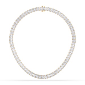 Collar de tenis de moissanita de corte radiante de 71,00 quilates, hecho en plata de ley para ella, a la hora de la compra, a la moda - Product Image 3