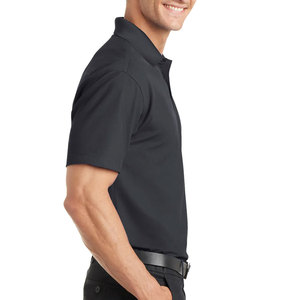 Chemises de golf grises à manches courtes pour hommes 100% coton - Product Image 3