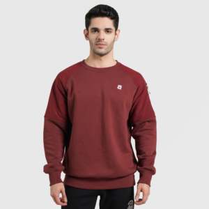 Sudadera Bordada con Dígitos Color Granate, 100% Algodón French Terry, Talla XL, para Gimnasio y Entrenamiento - Product Image 1