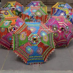 Decorative Umbrella and Parasol for <b>Wedding</b> <b>Ceiling</b> <b>Decorations</b> for Stage Backdrop Engagement Haldi Mehendi Decor - Product Image 1