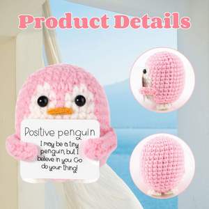 Juguetes de Ganchillo Hechos a Mano de Pato, Limón y Champiñón, Regalos de Apoyo Emocional Positivo para Navidad, Día de la Madre, Festividades, Artesanías de Tela - Product Image 6