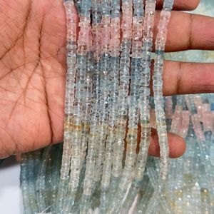 Cuentas Facetadas de Aguamarina y Morganita Natural de 4mm a 5.5mm, Alta Calidad, Más de 50 Años de Experiencia en la Fabricación de Joyas - Product Image 2