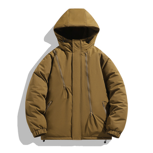 Unisex High Quality Puffer jacket with free bag to carry Blank Puffer <b>Coat</b> with <b>Lined</b> Hood and high face covering - Product Image 1