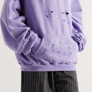 Meilleure qualité hommes en détresse sweats à capuche 100% coton basiques élégant nouveau Design pour la saison d'hiver motif solide col à capuche - Product Image 3