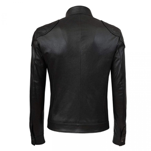 Chaqueta de Lona de Cuero Genuino para Hombre con Cierre de Cremallera, Servicio OEM, Temporada de Invierno, Color Personalizado, Alta Calidad - Product Image 2