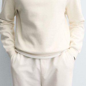 <b>Men</b> Cotton Polyester <b>Fleece</b> Sweatshirt Stand Collar OEM Service For Wholesale Bulk Orders Full Sleeves With Custom Logo Casual - Product Image 5