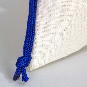 Dark Blue Cotton <b>Drawstring</b> <b>Pouch</b> for Packaging 4 W X 5 H-Screen Printing with Custom Logo for Jewelry Food Gifts - Product Image 5