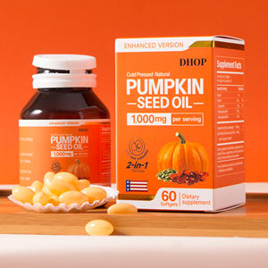 Cápsulas Blandas de Aceite de Semilla de Calabaza y Saw Palmetto Sin GMO para el Apoyo de la Próstata y el Cabello a Base de Plantas DHOP - Product Image 1