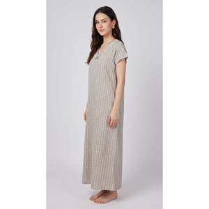 Evolove X Venus Women's Premium Rayon <b>Long</b> Nightgown-Soft Breathable Elegant Floral Maxi <b>Nighty</b> - Product Image 4