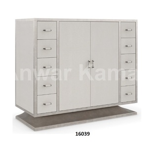 Gabinete de almacenamiento de Aparador de madera de mango macizo marrón con 4 puertas para el hogar y el dormitorio - Product Image 5