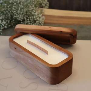 Tazón de vela de madera de acacia natural con forma de rectángulo hecho a mano de madera para mesa y decoración del hogar precio barato en mayorista de Vietnam - Product Image 4