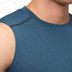 เสื้อกั๊กแขนกุดสำหรับผู้ชายฤดูร้อนเสื้อกล้ามฝึกเข้ายิมเสื้อฝึกกล้ามเนื้อลำลองสำหรับวิ่งผลิตในปากีสถาน - Product Image 2