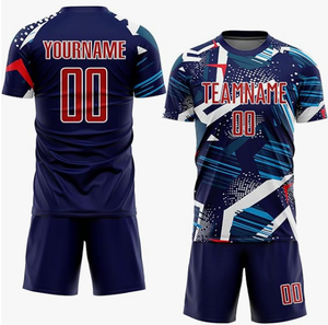 Maillot de football unisexe de qualité supérieure, ensemble de tenue de football respirant et léger, uniforme personnalisé à impression numérique pour clubs - Product Image 5
