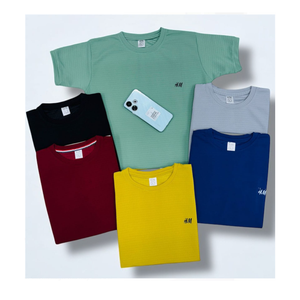 Camisetas de Cuello Redondo para Hombre, Jacquard Pesado, Venta al Por Mayor, Personalizadas, de Alta Calidad, Multicolores, Antiarrugas, Transpirables, Impresión Digital Directa - Product Image 1