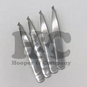 Silver Eyebrows Tweezers Sustainable Stainless Steel Logo Offer Hand Tested Solid Eyebrow Tweezers Custom Logo Offer <b>Mink</b> - Product Image 1