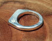 Anillo de Plata de Ley 925 con Piedra Lunar Arcoíris Natural, Hecho a Mano, Anillo de Regalo con Piedra de Nacimiento para Novias
