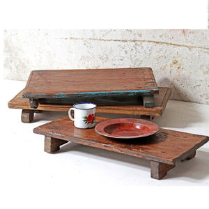 Plateau de service en bois de forme ovale avec poignée en laiton fini doré exportateur maison décoration de luxe plateau de service Vintage pour la maison - Product Image 6