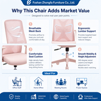 Chaises de bureau OEM : Chaise de travail ergonomique pivotante en maille pour projets de mobilier de bureau d'entreprise