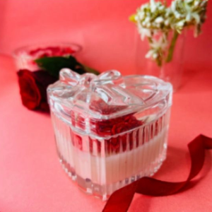 Heart Shape Gift Box with Rose Shaped Candle <b>Decorative</b> Candle Set for <b>Valentine</b> Candle for Best Price - Product Image 1