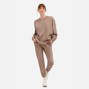 Custom Oversized Crewneck <b>Vintage</b> Women Sweatshirt Fleece Cotton Breathable With Rhinestone & Applique Plain Dyed For Adults - Product Image 5