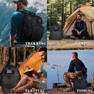 Mochila táctica de calle con logotipo personalizado impresión bordado al aire libre senderismo Camping bolsa de viaje OEM ODM proveedor de fábrica - Product Image 4