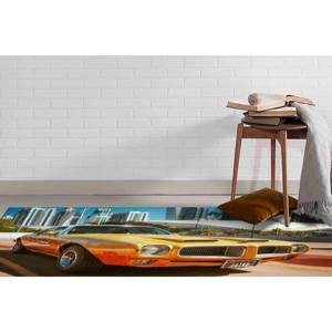 Alfombra Amarilla con Diseño de Auto Pontiac: Alfombra Decorativa de Estilo Vintage, Alfombra Delgada No Tejida - Product Image 4