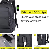 Sac à dos haute capacité avec logo personnalisé Sac pour ordinateur portable intercalaire de bureau Sac d'école Sac à dos pour ordinateur portable Unisexe