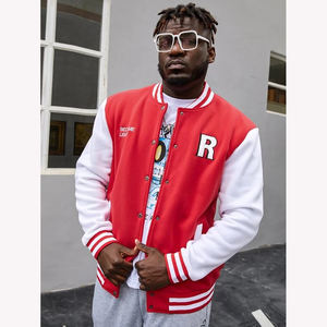 Conception personnalisée de haute qualité Veste à capuche universitaire en laine décontractée hiver Service OEM Prix de gros compétitif Toile Letterman - Product Image 6