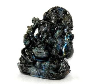 Fabriqué à la main Ganesha Statue Sculpture Guérison Cristal Gemme Figurine Style Religieux Pierre De Guérison Fabriqué en Inde - Product Image 6