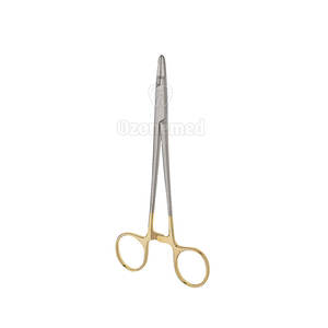 Portaagujas de acero inoxidable Premium Mayo Hegar, instrumento quirúrgico Manual de agarre suave para un control mejorado - Product Image 1