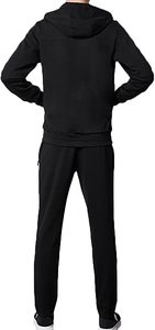 Survêtement d'hiver à logo personnalisable de haute qualité pour hommes, deux pièces à motif solide et confortable, vêtements d'entraînement/fitness, grande taille - Product Image 4