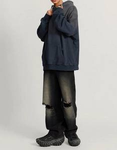 Sudaderas Extra Grandes con Efecto Desgastado para Hombre, Diseño Vintage Rasgado, Impresión Digital de Alta Calidad, Tendencia de Invierno, 100% Algodón - Product Image 4