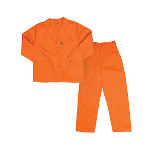 Men's Blue Work Coverall Cotton Uniform Comfortable Long Sleeve Pants Set - Product Image 3