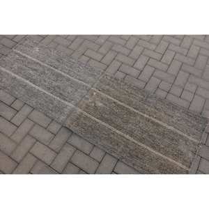 Tapis moderne en laine patchwork 2.1x6.2 pieds gris beige tissage plat turc pour décorations de salon dos en latex - Product Image 4