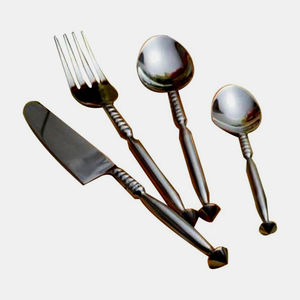 Qualité imbattable Vaisselle Couverts En Acier Inoxydable Couverts Ensemble 5 Pièces Cuillère Fourchette et Couteau Plume Design Poignées - Product Image 4