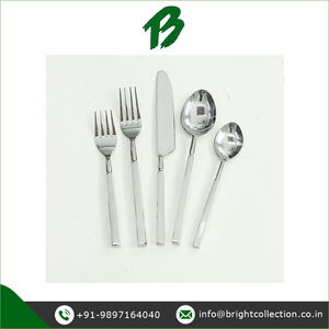 Vajilla Cubiertos Calidad superlativa Plateado Cuchara de acero inoxidable Tenedor Cuchillo Juego de cubiertos Mango audaz - Product Image 3