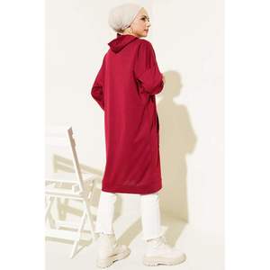 Túnica Bolsillo Canguro Rojo Claret - Product Image 4