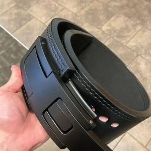 13mm Genuine Leather Powerlifting Belt Waist Trainer with Vintage Casual <b>Snake</b> Buckle Retro-style From Pakistan - Product Image 6