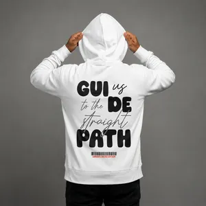 Édition limitée, sweat-shirt 100% coton « Guidez-nous vers le chemin droit », tissu tricoté, impression sérigraphique, technique de broderie - Product Image 1