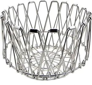 High Quality Stainless Steel Folding Wire Basket for Fruit and Vegetable <b>Multipurpose</b> Kitchen <b>Storage</b> Hot Selling - Product Image 3