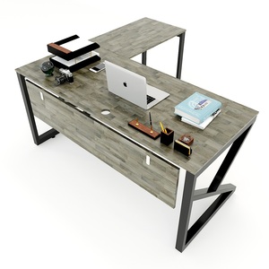 โต๊ะทำงานสำนักงานขาเหล็กทรงตัวแอล KConcept ขนาด 160x140 ซม. ดีไซน์ร่วมสมัยสำหรับผู้บริหาร - Product Image 1