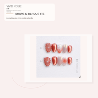 Faux ongles press-on faits main, forme amande moyenne, rouge corail, blanc irisé, fleurs 3D, pour femmes
