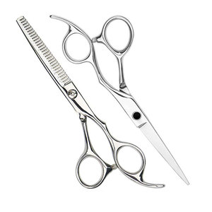 Tijeras Profesionales para Cortar y Entresacar Cabello, de Acero Inoxidable de Alta Calidad para Uso en Salón - Product Image 1